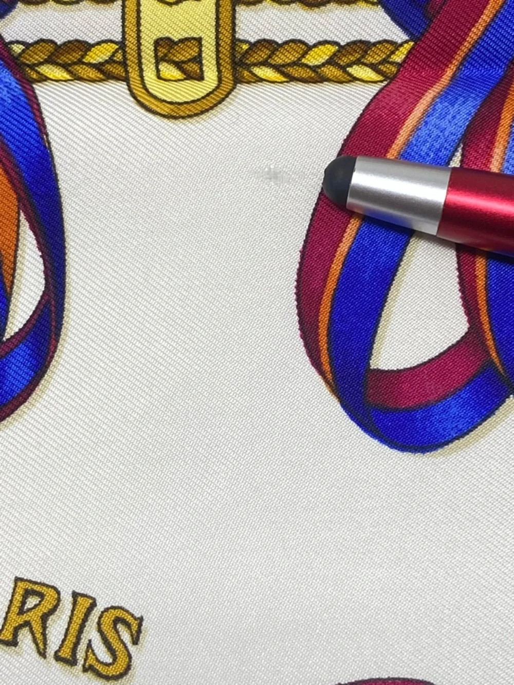 Hermes Navy Blue Multicolor 'Les Rubans du Cheval' Silk Scarf